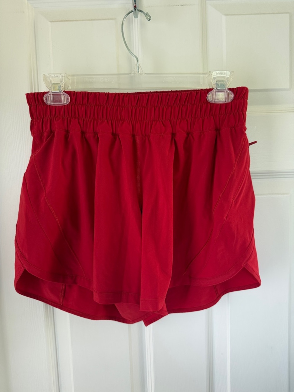 Lululemon Red Women’s Athletic/Running Shorts with built-in brief. Size 8. EUC